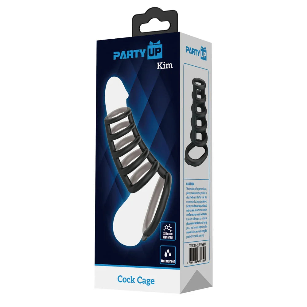 Party Up KIM Cock Cage - Cock Ring Cage - Take A Peek