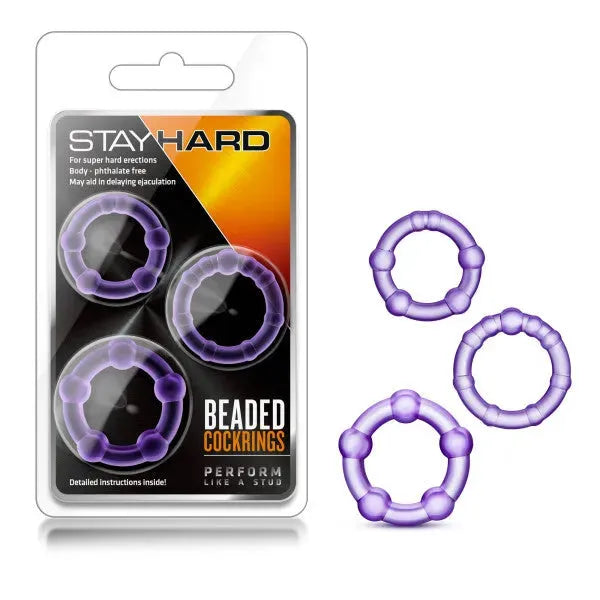 Stay Hard Beaded Cockrings - Take A Peek