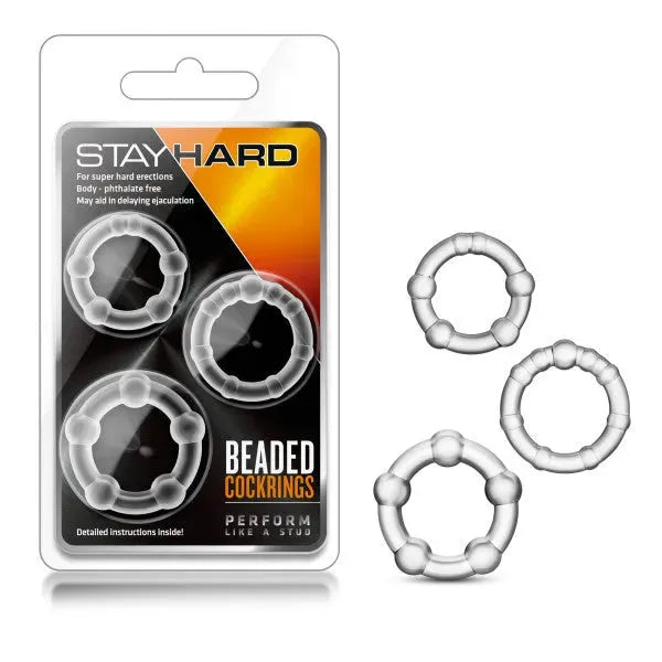 Stay Hard Beaded Cockrings - Take A Peek