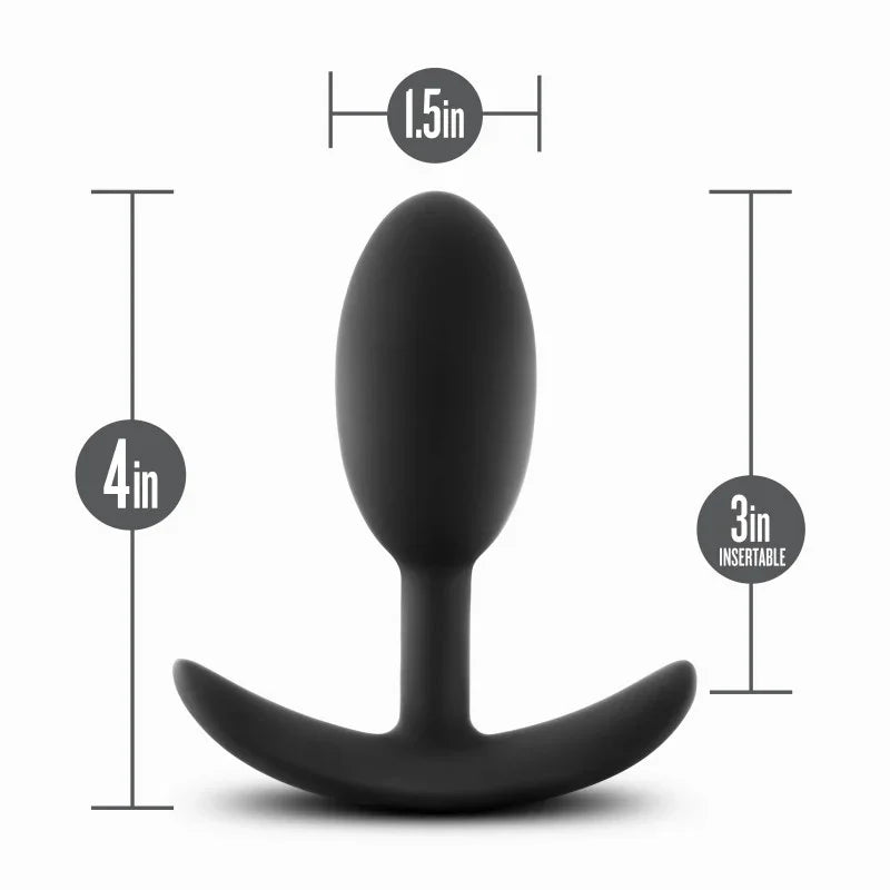 Anal Adventures Platinum Vibra Slim Plug - 10.1 cm Butt Plug with Internal Ball - Take A Peek
