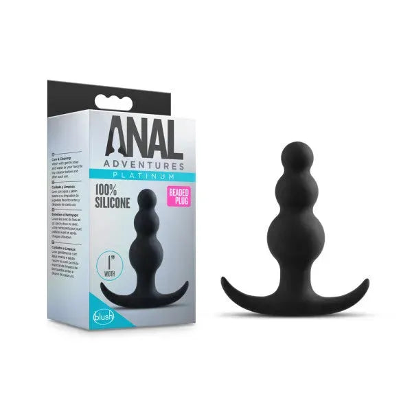 Anal Adventures Platinum Beaded Plug - Take A Peek