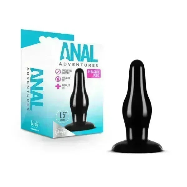 Anal Adventures Pleasure Plug - Black 10.8 cm (4.25'') Butt Plug - Take A Peek