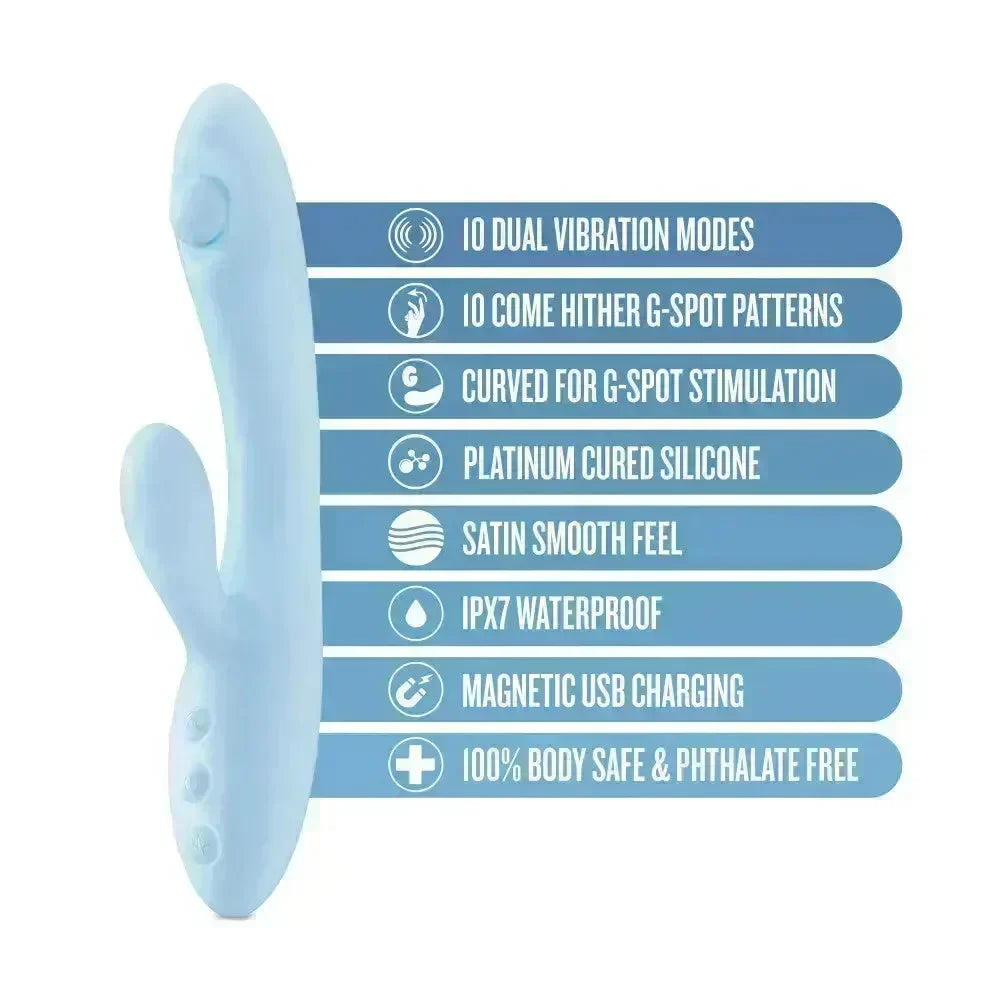 Play With Me - Moondust Magic - 20.3 cm USB Rechargeable Rabbit Vibrator - Take A Peek