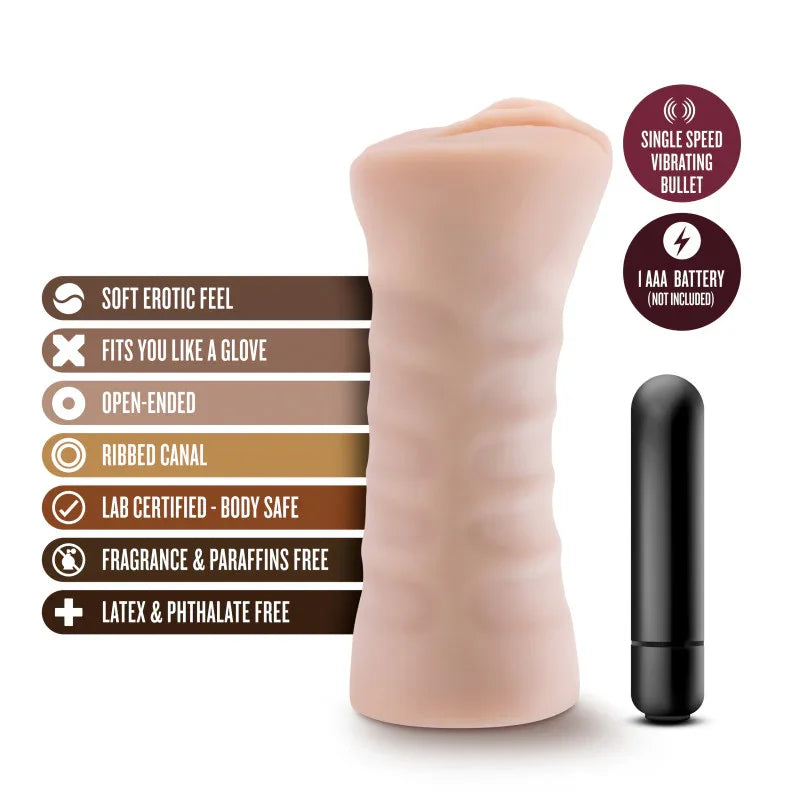 M for Men - Rain - Vibrating Vagina Stroker - Take A Peek