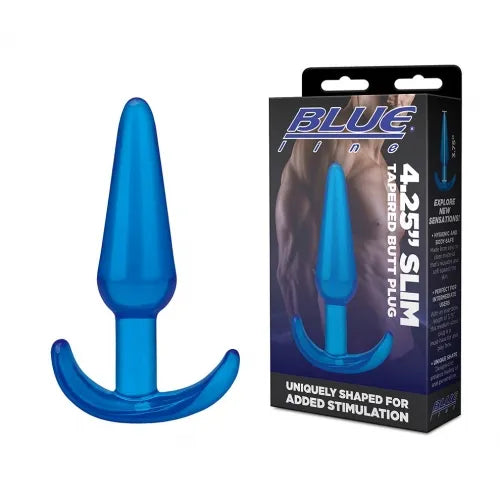 Blue Line 4.25" Slim Tapered Butt Plug - Take A Peek