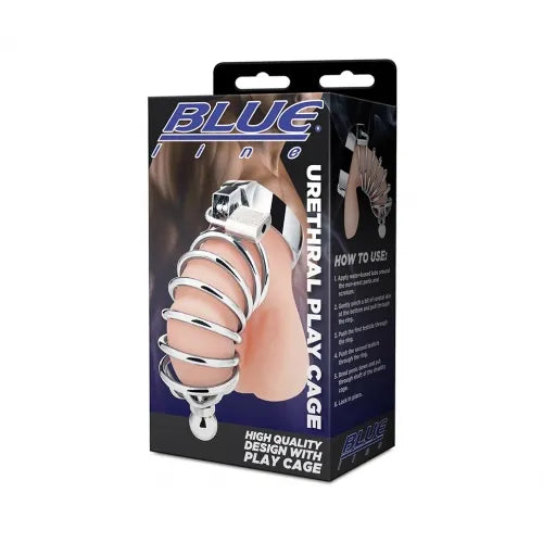 Blue Line URETHRAL PLAY COCK CAGE CHASTITY - Take A Peek