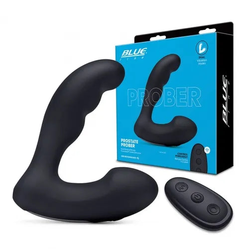 Blue Line Prober - Dual Vibrating Remote Controlled Prostate Stimulator - Take A Peek