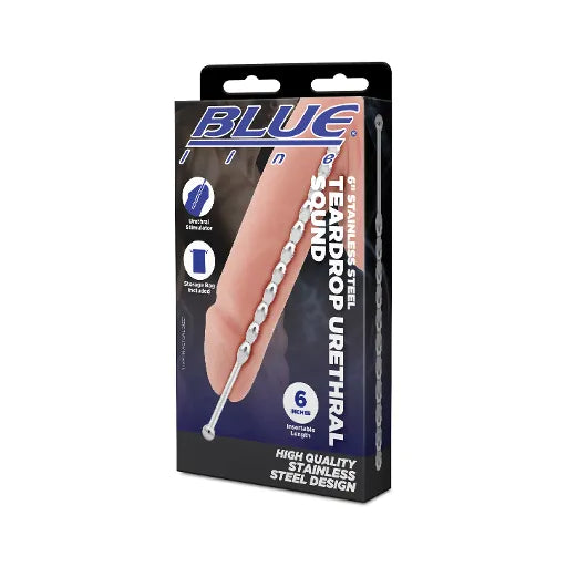 Blue Line 6" STAINLESS STEEL TEARDROP URETHRAL SOUND - Take A Peek