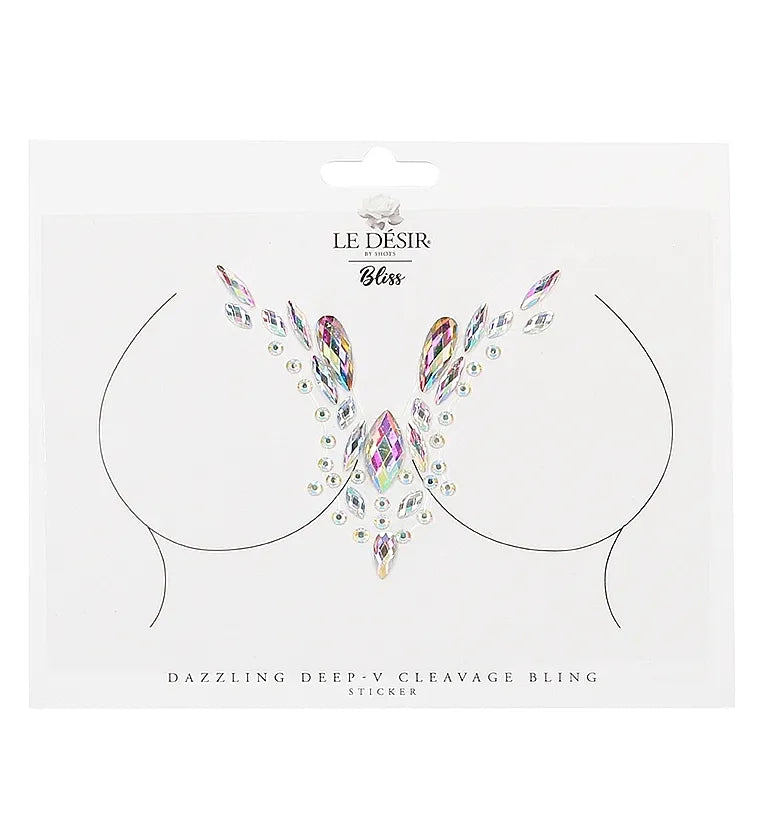 Dazzling Deep-V Cleavage Bling Sticker