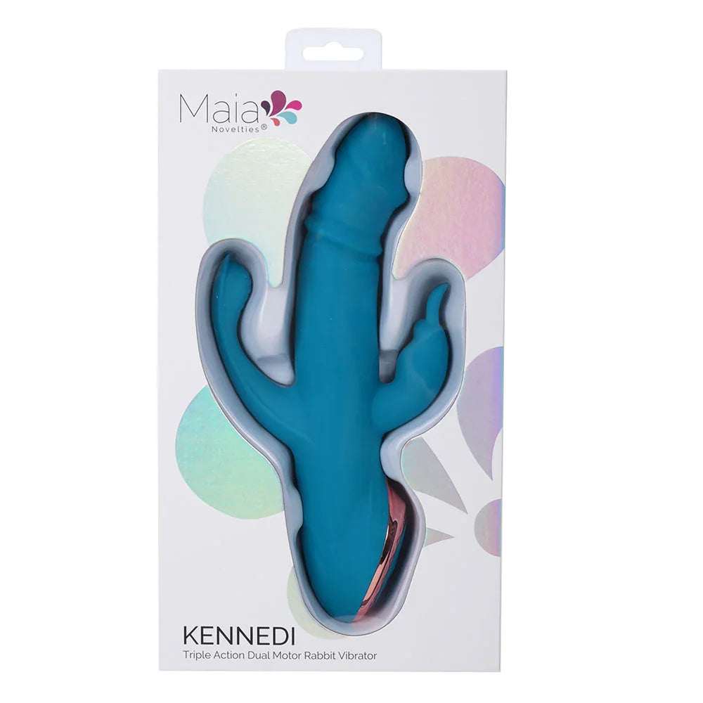 Maia KENNEDI - 23.5 cm USB Rechargeable Triple Stimulating Vibrator - Take A Peek