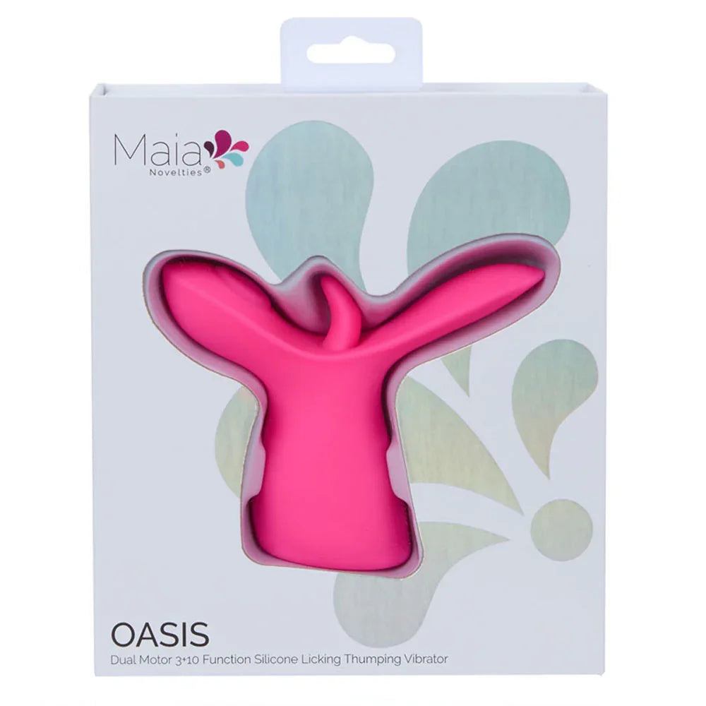 Maia OASIS - - USB Rechargeable Dual Motor Licking & Thumping Stimulator - Take A Peek