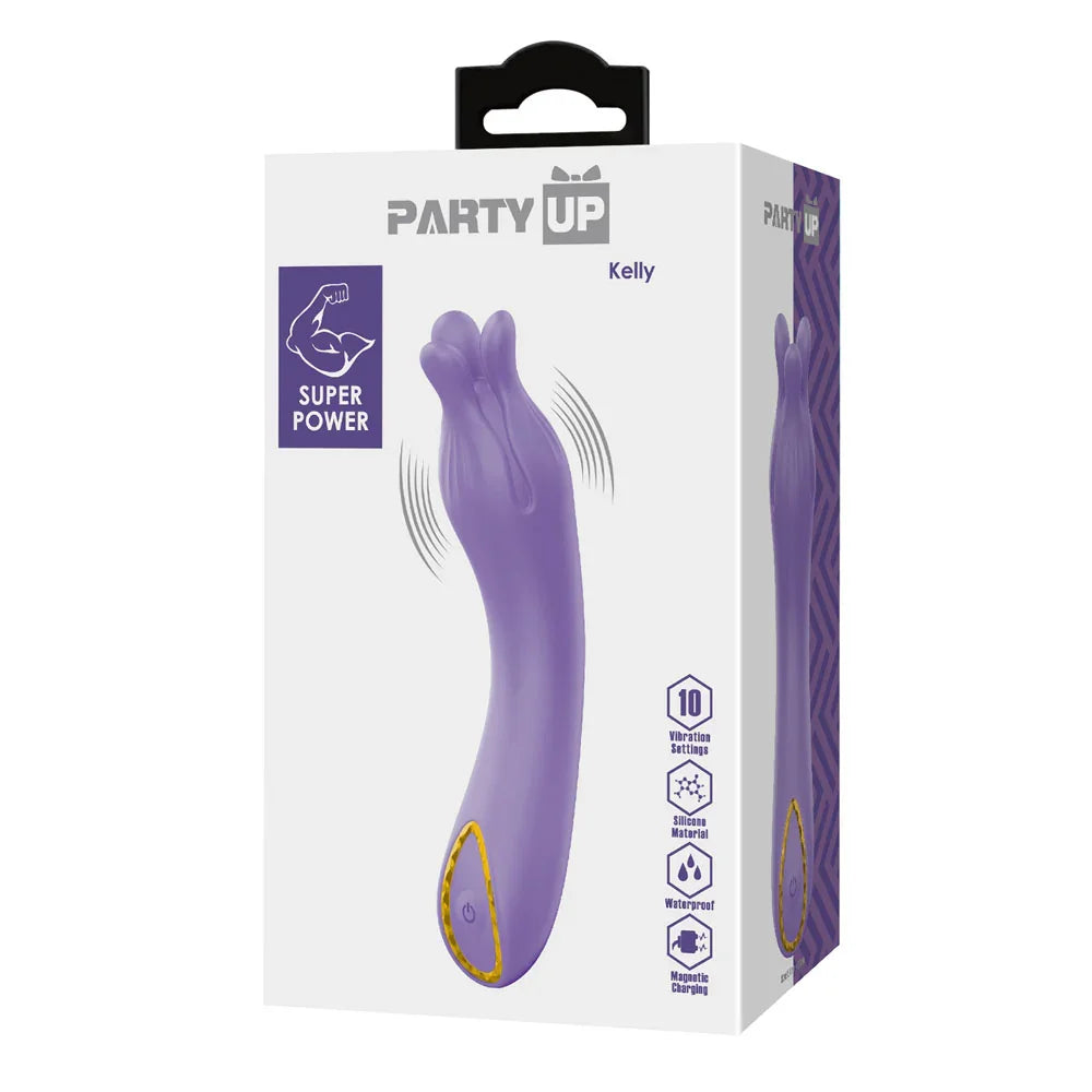 Party Up KELLY - - 13.7 cm USB Rechargeable Vibrator - Take A Peek