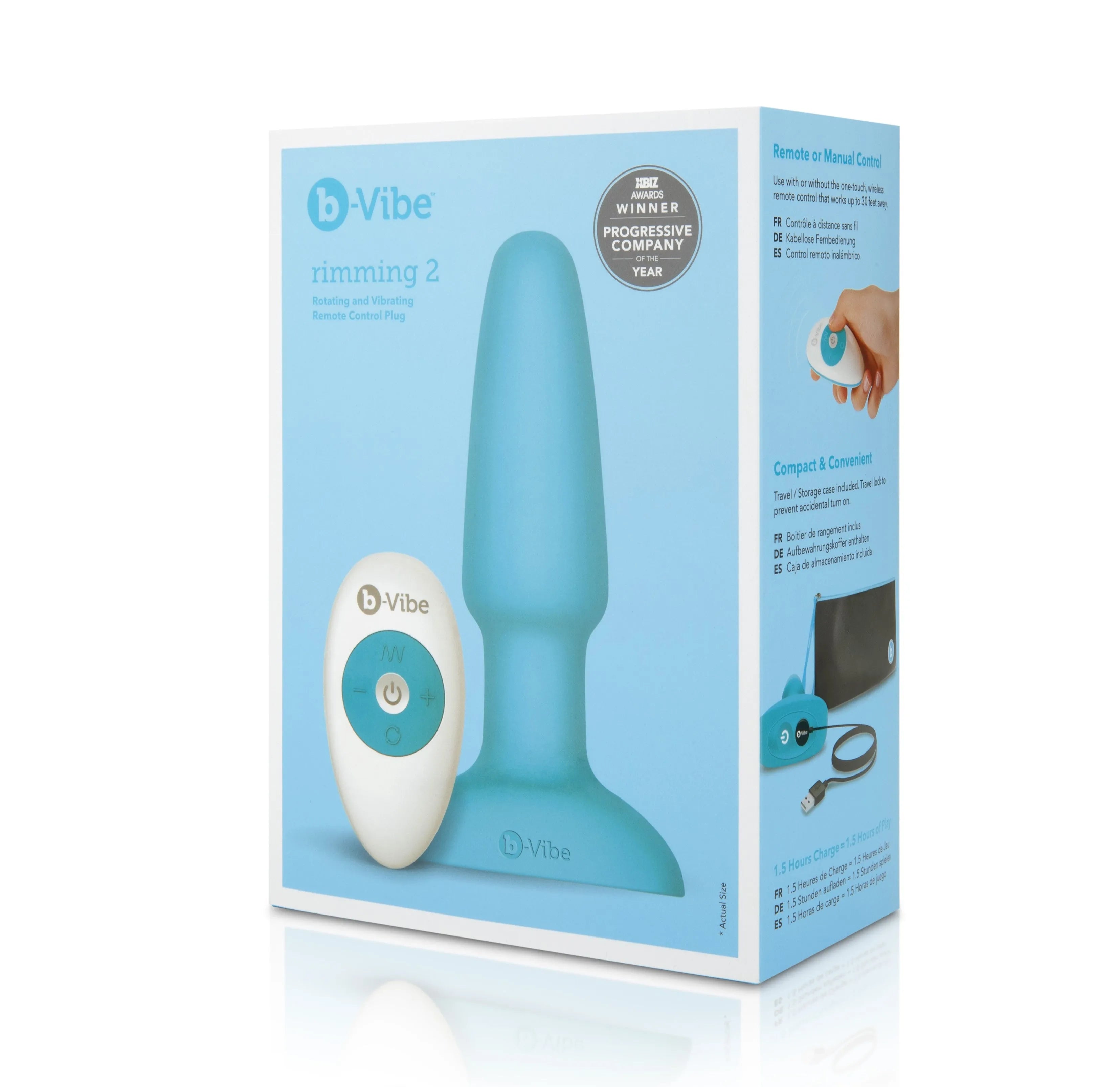 B-Vibe RIMMING PLUG 2 TEAL - Take A Peek