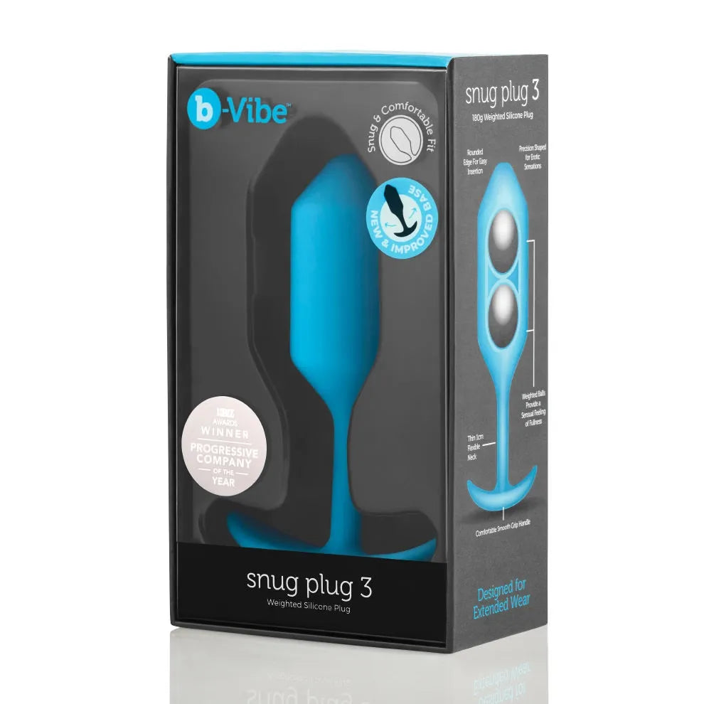 B-Vibe SNUG PLUG 3 TEAL - Take A Peek