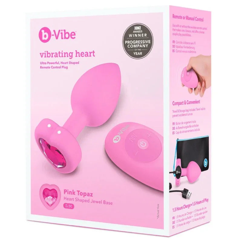 B-Vibe VIBRATING HEART PLUG S/M - Take A Peek