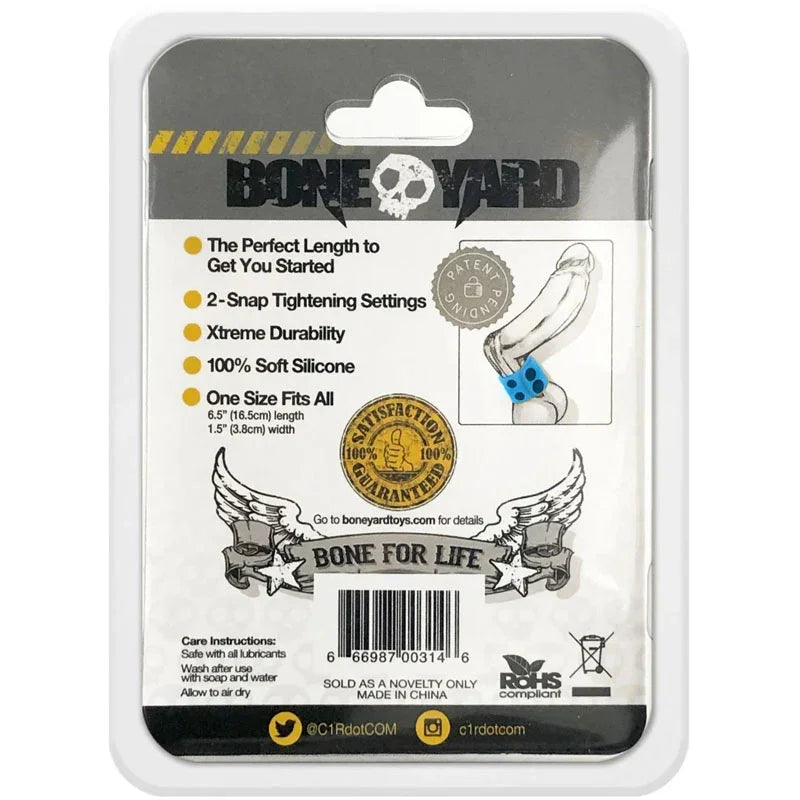 Boneyard Silicone Ball Strap - 3-Snap 4 cm Adjustable Ball Stretcher Ring - Take A Peek