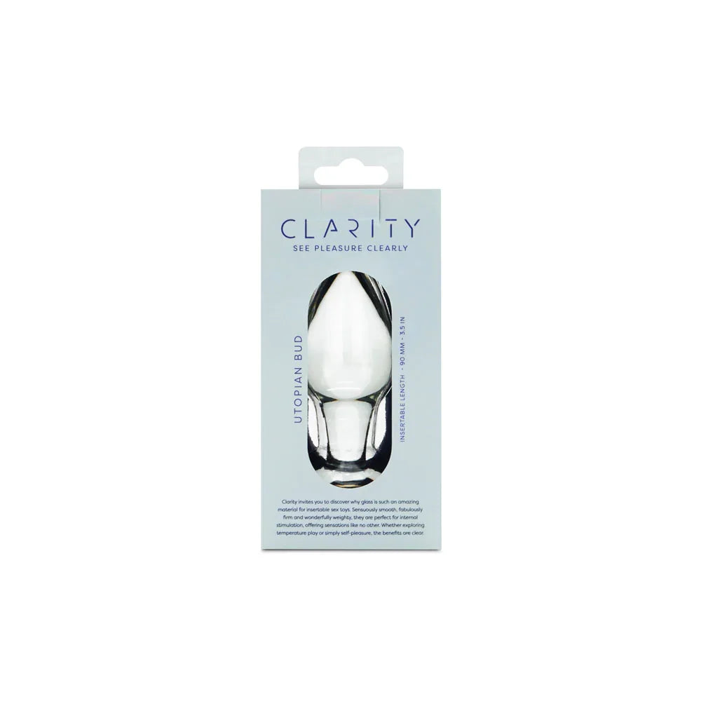 Clarity - Utopian Bud - 8.9 cm Glass Butt Plug - Take A Peek