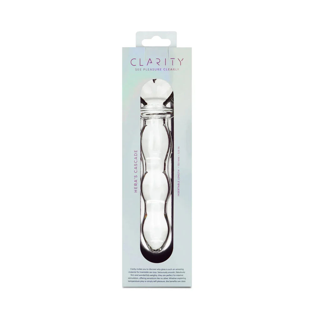 Clarity - Hera's Cascade - 15 cm Glass Dildo - Take A Peek
