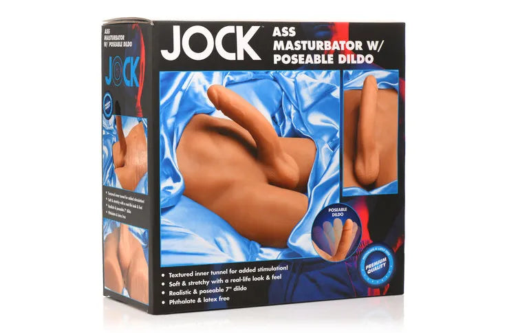 Jock Ass Masturbator w/ Poseable Dildo Medium - Take A Peek