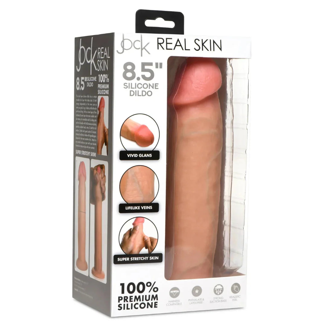 JOCK 8.5" Realistic Skin Silicone Dildo - Take A Peek