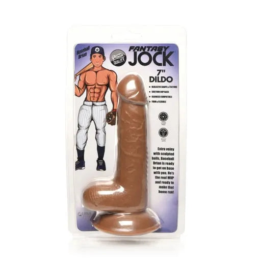 JOCK Baseball Brian 7" dildo with balls - Medium - Take A Peek