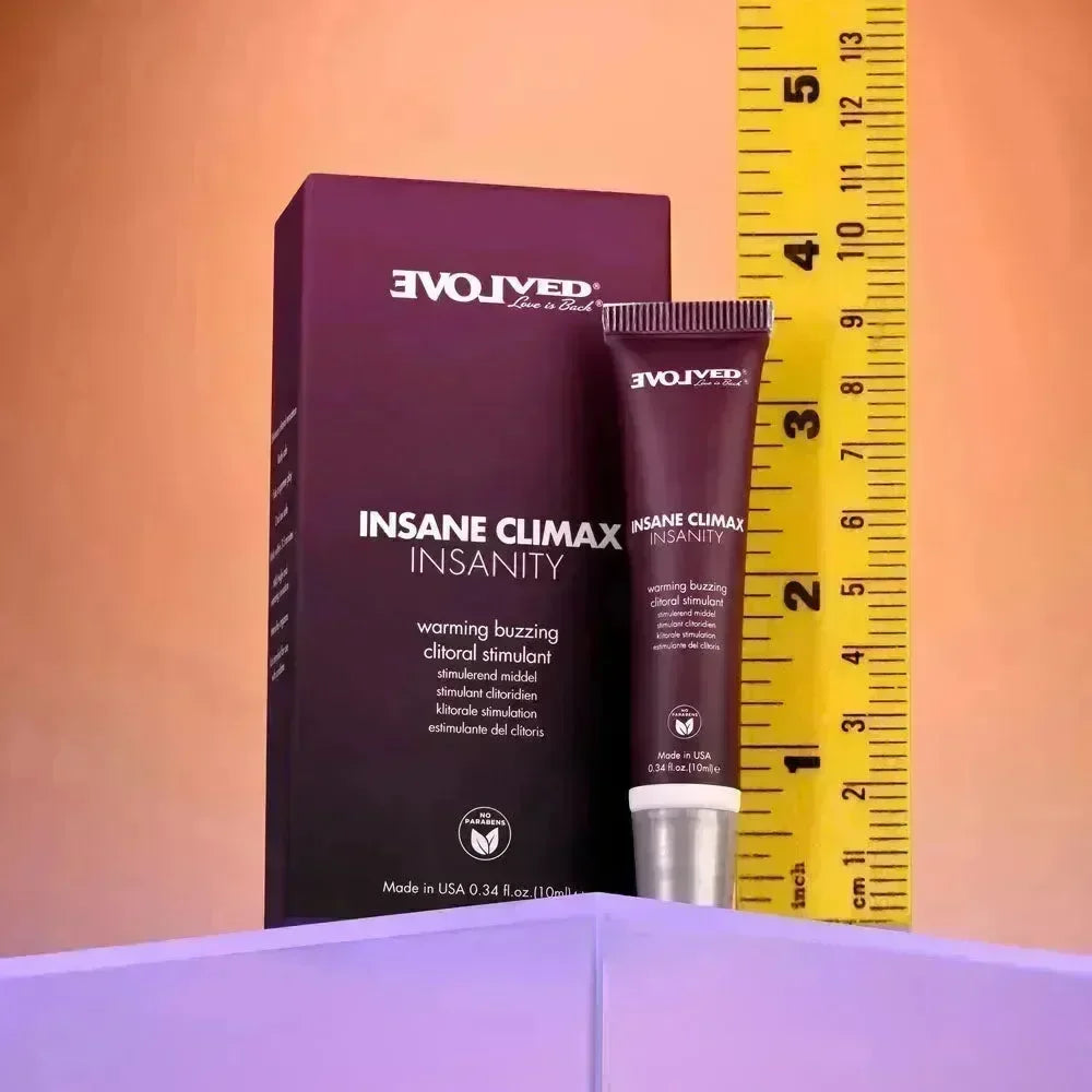 Evolved INSANE CLIMAX - INSANITY - Warming Buzzing Clitoral Stimulation Gel - 10 ml - Take A Peek