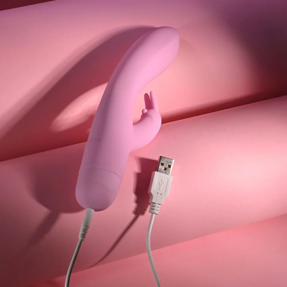 Evolved CUSHY BUNNY - 19.1 cm USB Rechargeable Rabbit Vibrator - Take A Peek