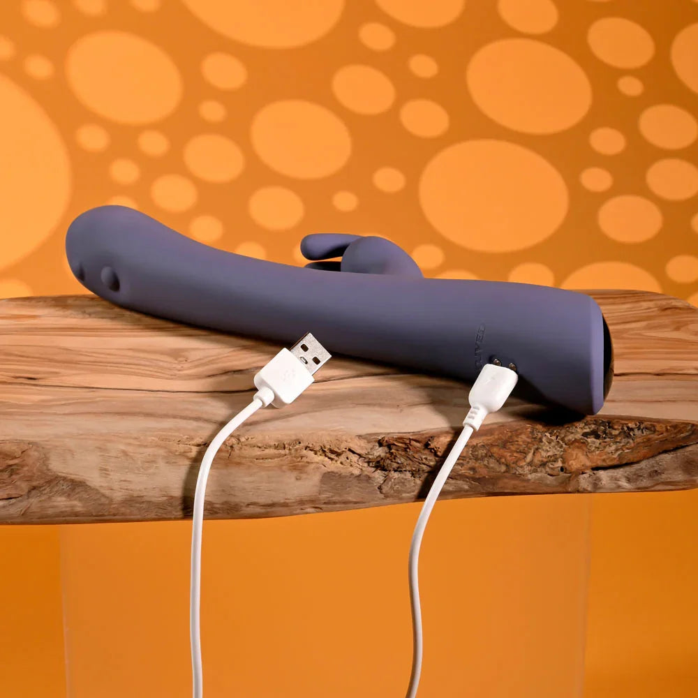 Evolved POPPIN GOOD TIME - Purple 20 cm USB Rechargeable Rabbit Vibrator