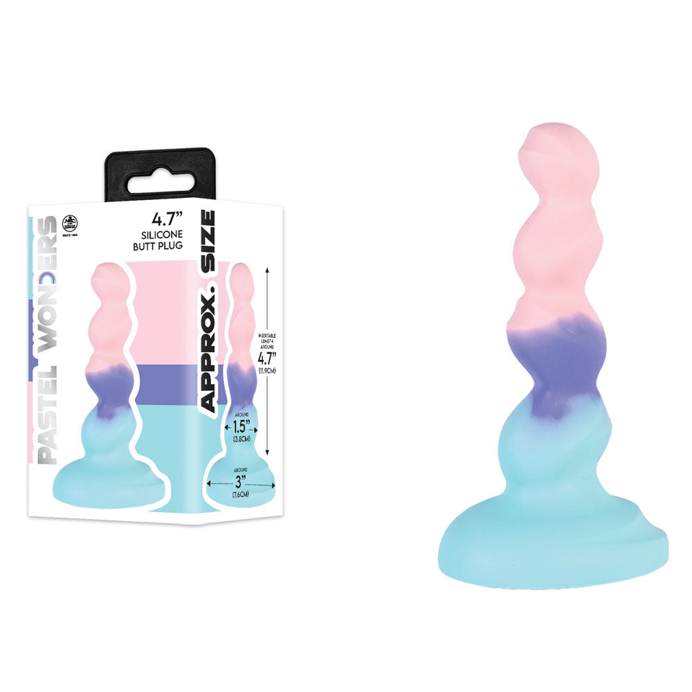 Pastel Wonders - 11.9 cm Silicone Butt Plug - Coloured 11.9 cm Butt Plug