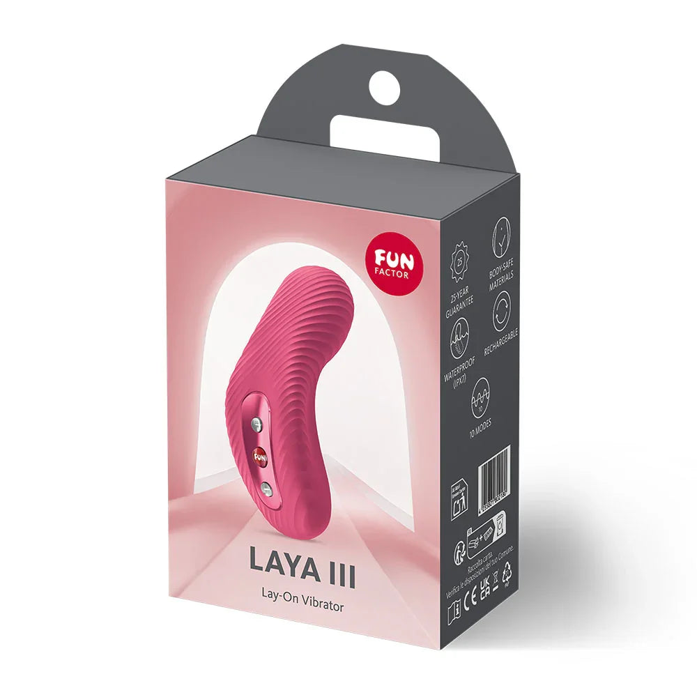 Fun Factory LAYA III Raspberry - Raspberry USB-C Rechargeable Stimulator - Take A Peek
