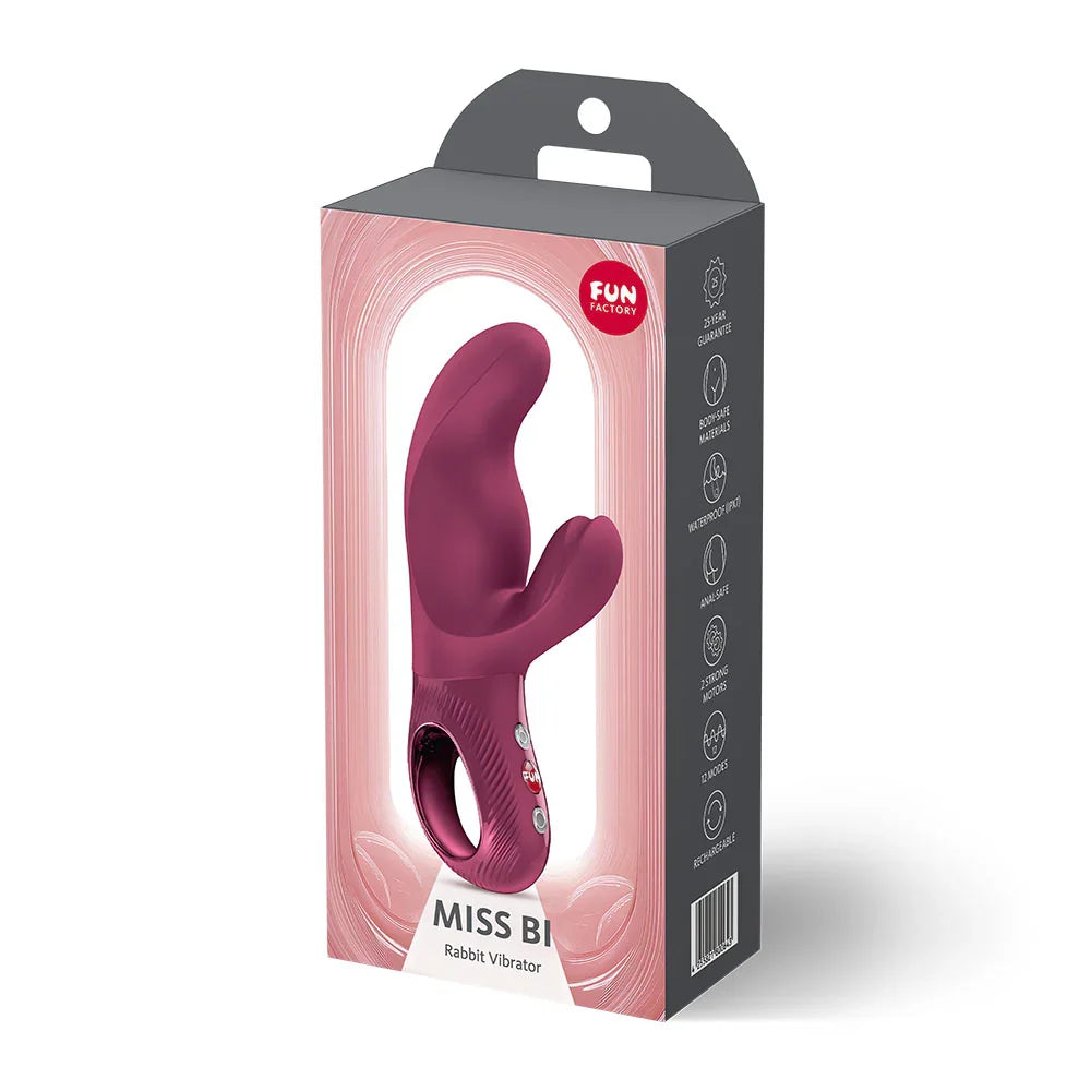 Fun Factory MISS BI Wine - Wine 17 cm USB-C Rechargeable Vibrator - Take A Peek