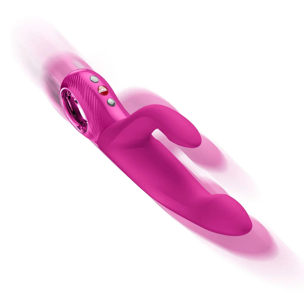 Fun Factory BI STRONIC IMMERSE Magenta - Magenta 22.1 cm USB-C Rechargeable Thrusting Vibrator - Take A Peek