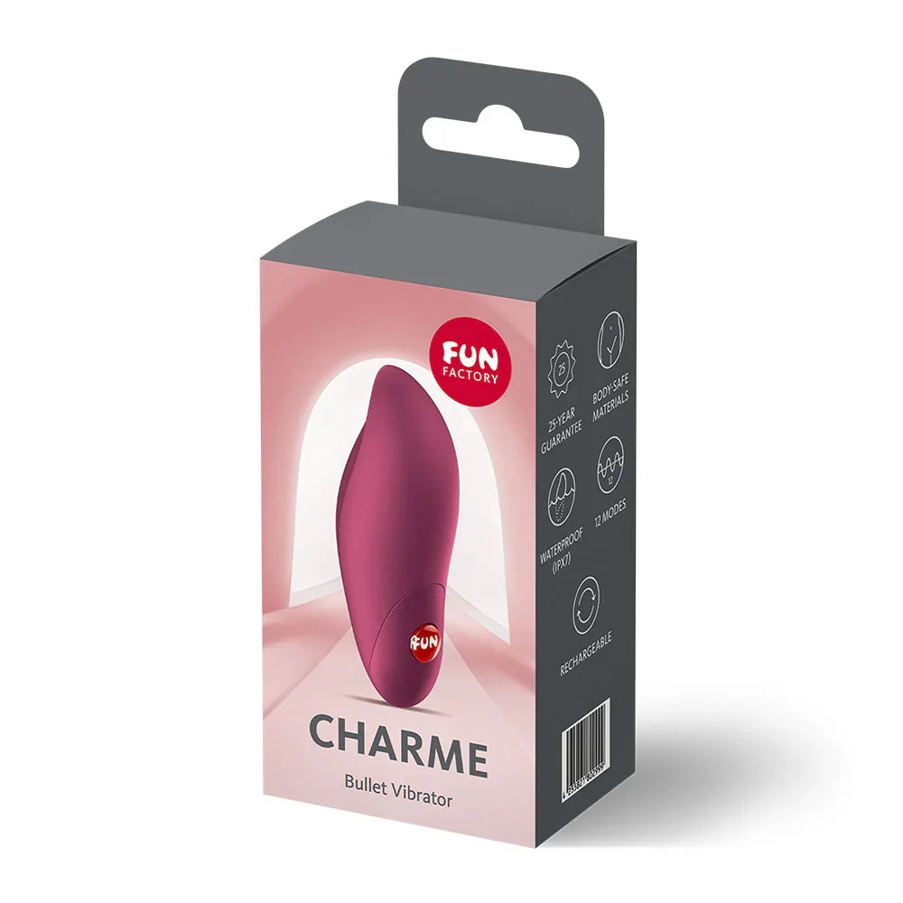 Fun Factory CHARME Wine - Wine USB-C Rechargeable Stimulator - Take A Peek