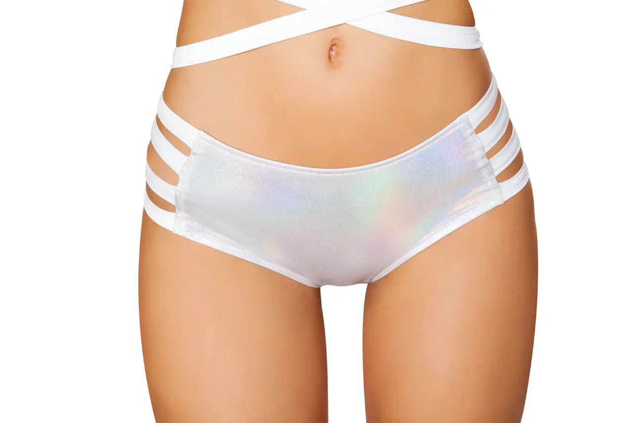 FF923 - Metallic No Seam Strappy Shorts - Take A Peek