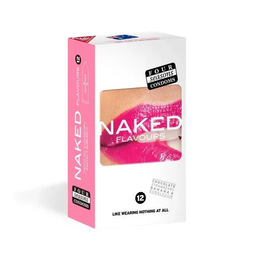 Four Seasons Naked Flavours Condoms 12pk - Take A Peek