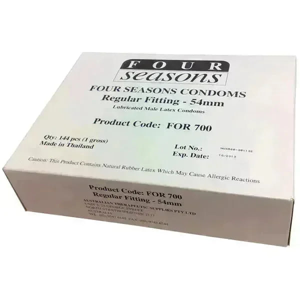 Four Seasons Regular Condoms - Bulk Box of 144 - Take A Peek