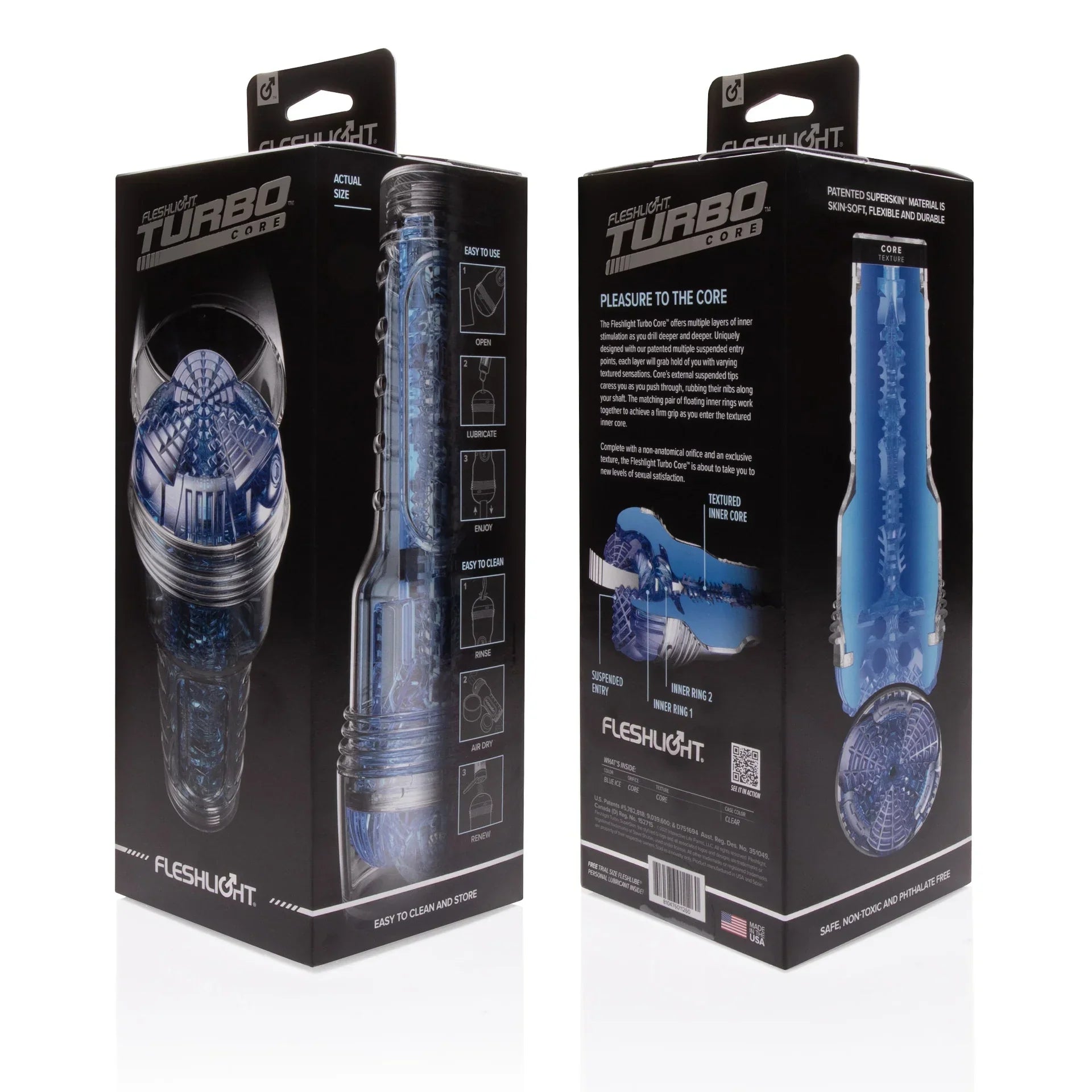 Fleshlight Turbo Core - Blue Ice - Take A Peek