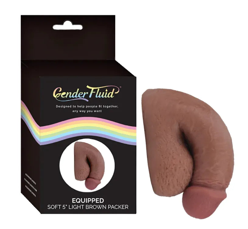 Gender Fluid Equipped Soft Packer 5" Light Brown - Take A Peek