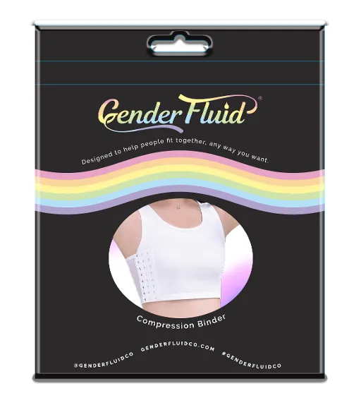 GENDER FLUID CHEST COMPRESSION BINDER WHITE 2XL - Take A Peek