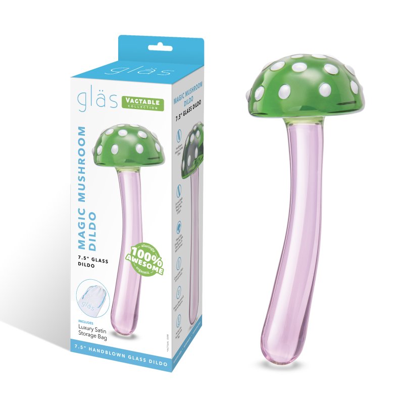 Glas Magic Mushroom 7.5in Dildo-GLAS-175