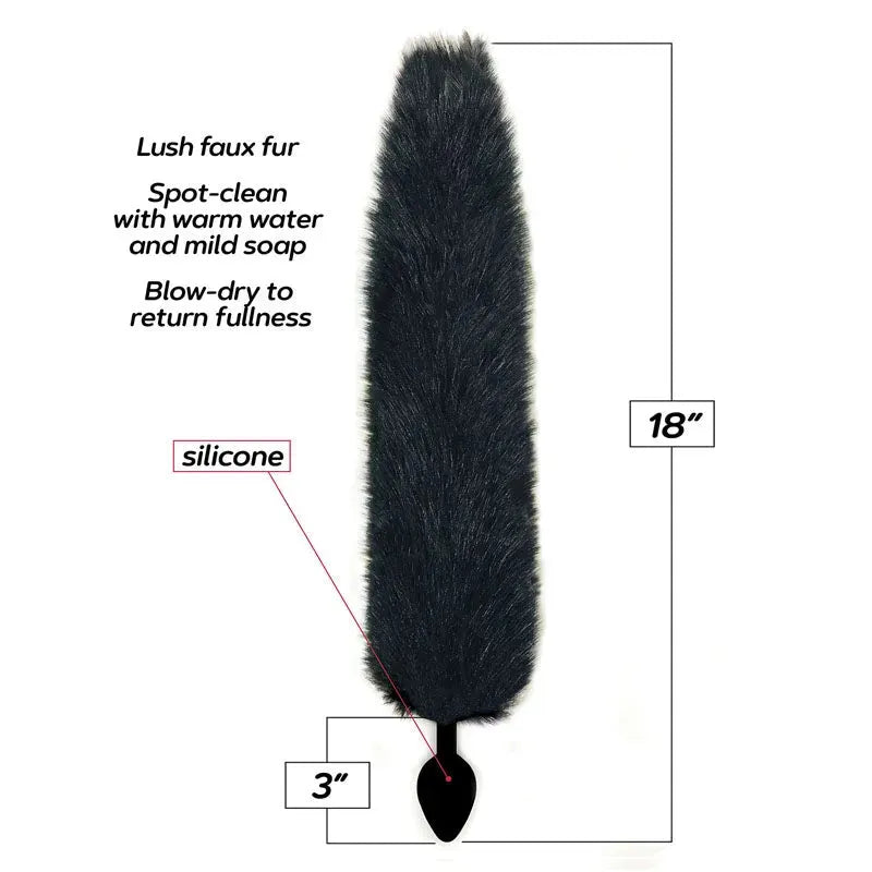 Foxy Fox Tail Silicone Butt Plug - Take A Peek