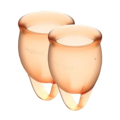 Satisfyer Feel confident Menstrual Cup (Orange) - Take A Peek