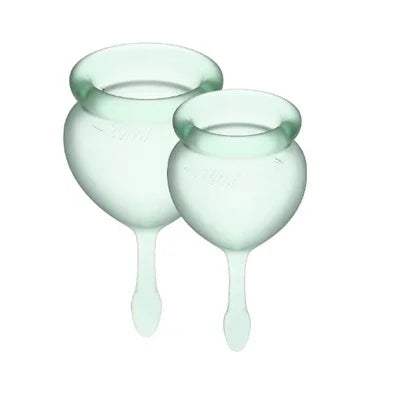 Satisfyer Feel Good Menstrual Cup (Light Green) - Take A Peek