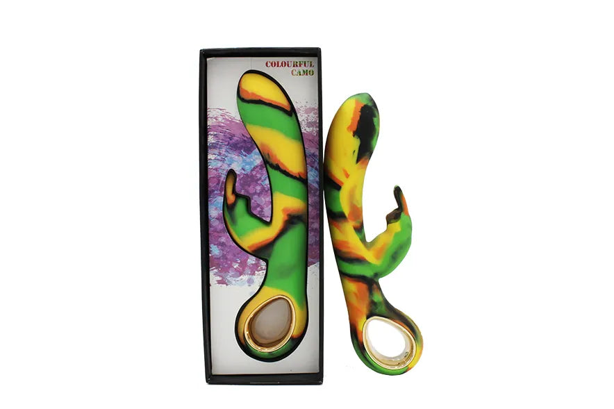 Colourful Camo Dini Vibrator Green (Heating) - Take A Peek