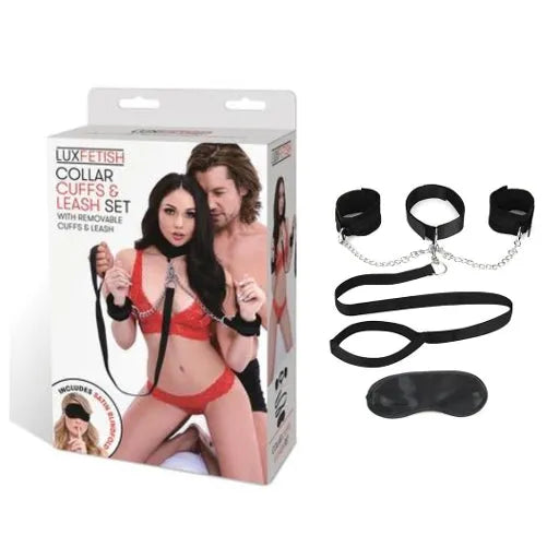 Lux Fetish Collar And Cuff - Take A Peek