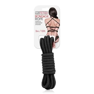 Lux Fetish Bondage Rope 3M Black - Take A Peek