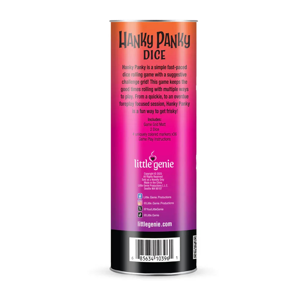 Hanky Panky Dice - Couples Dice Game - Take A Peek