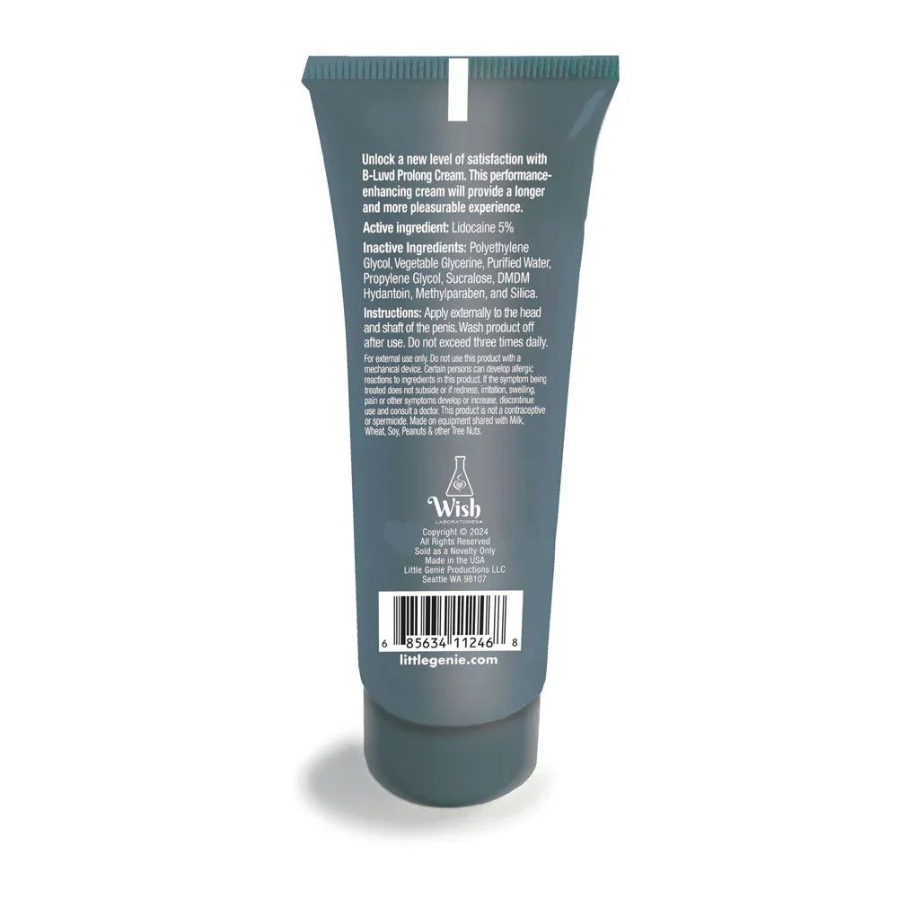 B-LUVD Erection Prolong Cream - Male Desensitising Cream - 59 ml Tube - Take A Peek