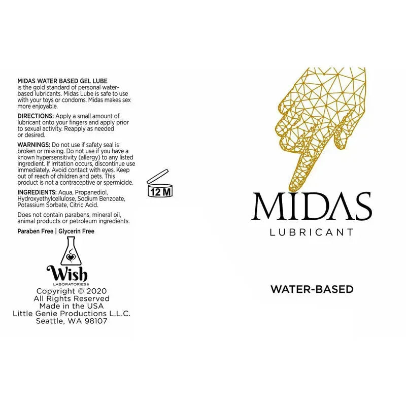 Midas Water Based Gel - Take A Peek