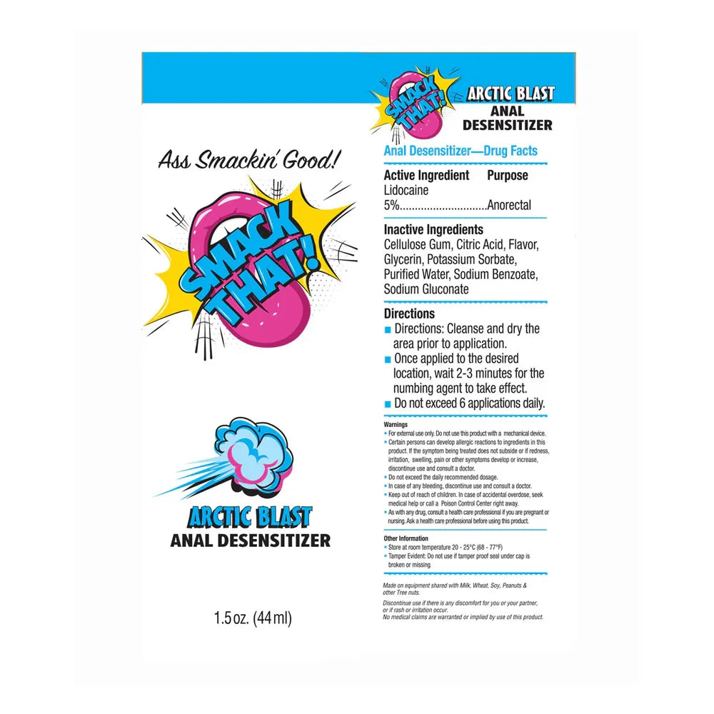Smack That! Anal Desensitiser - Arctic Blast - Cooling Anal Desensitiser - 44 ml Tube - Take A Peek